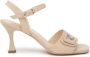 Nerogiardini Nappa Sandaal in Linnen Kleur Beige Dames - Thumbnail 1