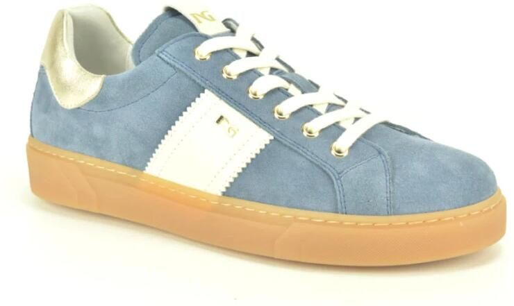 Nerogiardini Blauw suède Sneaker N. gumZ