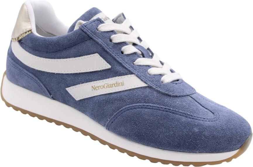 NeroGiardini Lage Sneakers Velour Velvet Osso 0100 Etoile Miele T.Glitter Gr. - Foto 1