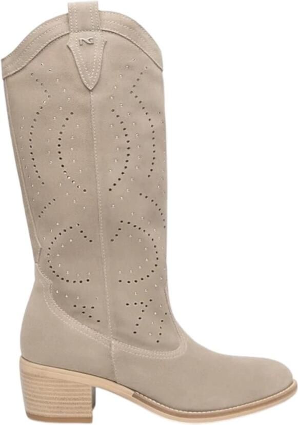 NeroGiardini Laarzen Velour Tr Basilea 828 Natur Fashion Wear Vrouwen