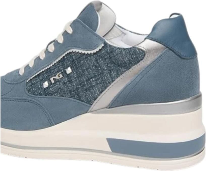 NeroGiardini Lage Sneakers E615230D Velour Lurex - Foto 2