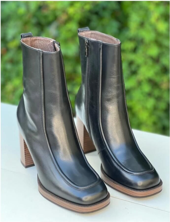 Nerogiardini Leren Enkellaarzen met Ritssluiting voor Dames Black Dames - Foto 9