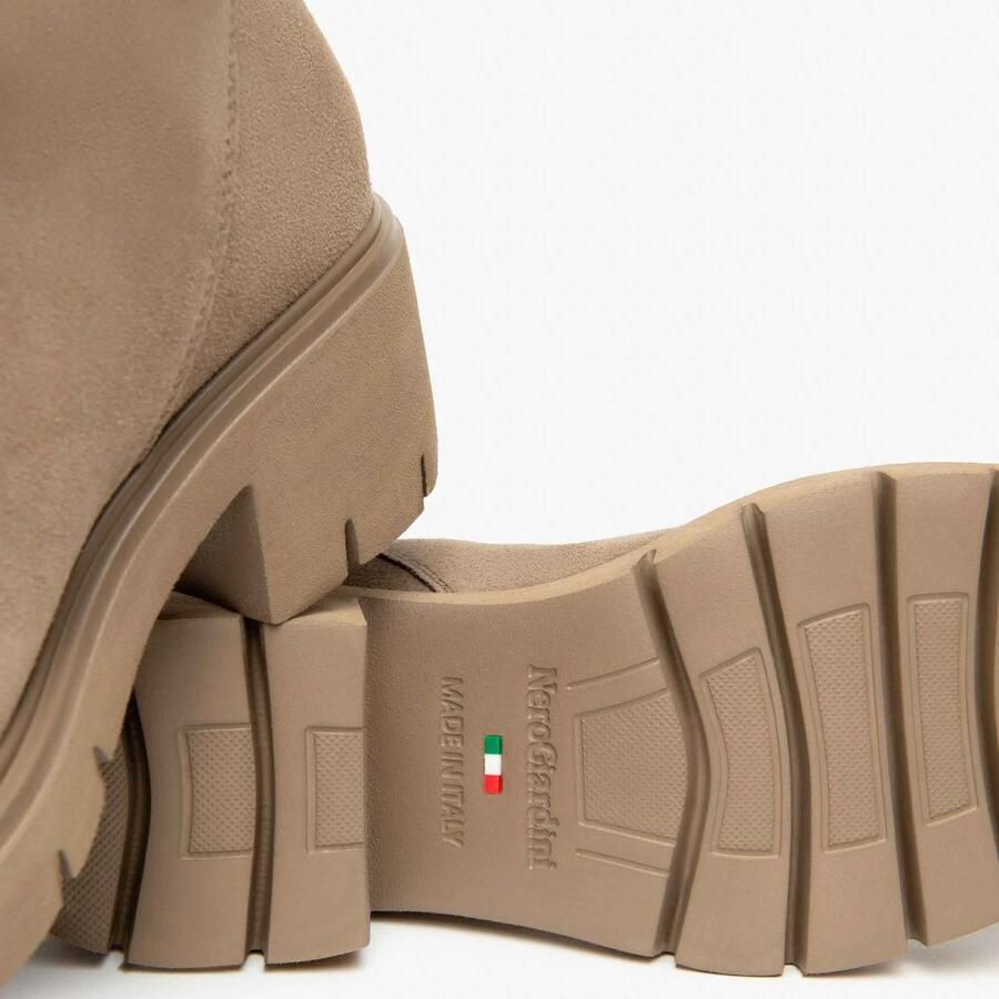 NeroGiardini Arold Eva Urbana Taupe Laarzen 6 Streetwear Vrouwen