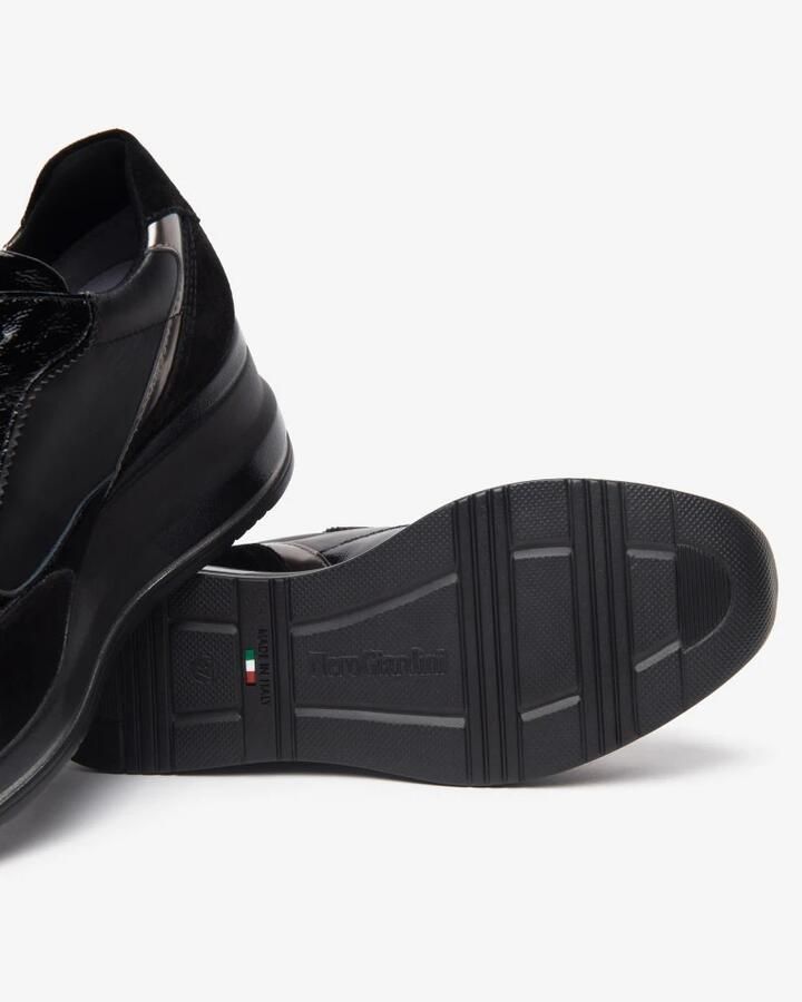 NeroGiardini Arold Velo Handschoen Sneaker Zwart Naplak T.Brill Antraciet Po Streetwear Vrouwen - Foto 2