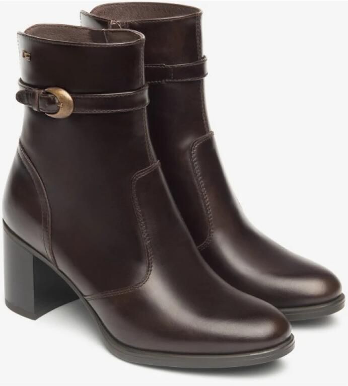 Nerogiardini Leren enkellaarsjes met decoratieve gesp - Foto 3