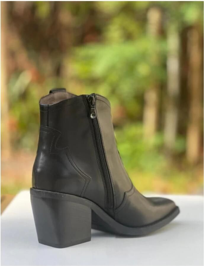 Nerogiardini Leren Enkellaarzen met Ritssluiting voor Dames Zwart Dames - Foto 3