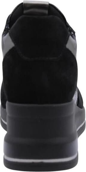 NeroGiardini Arold Velo Handschoen Sneaker Zwart Naplak T.Brill Antraciet Po Streetwear Vrouwen - Foto 4