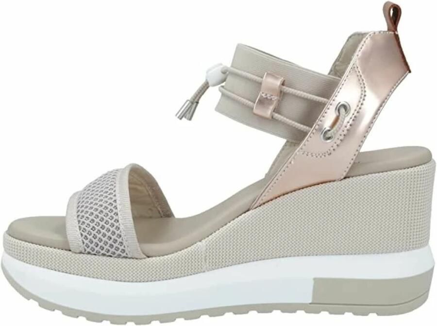 NeroGiardini Sandals T.At1610 T.Brill Elastic Light Beige Armenia Co Streetwear Vrouwen - Foto 4