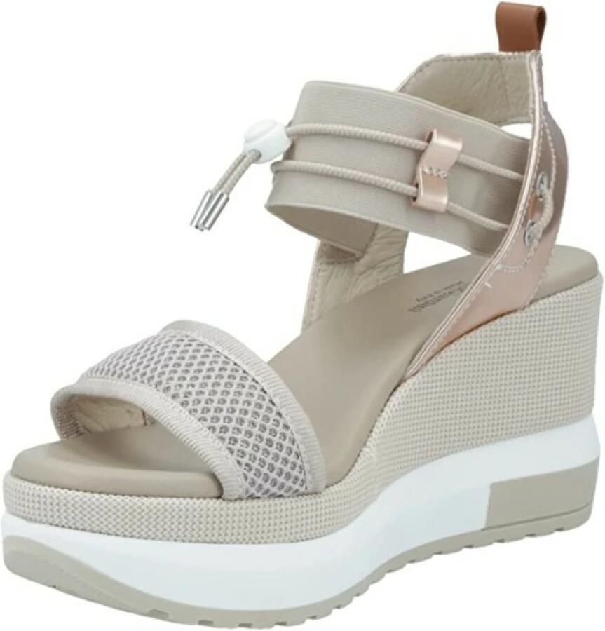 NeroGiardini Sandals T.At1610 T.Brill Elastic Light Beige Armenia Co Streetwear Vrouwen - Foto 3