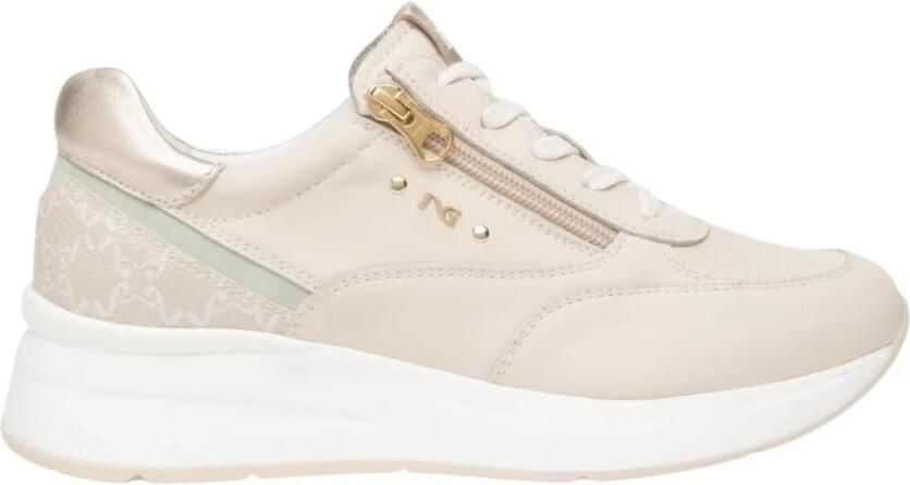 NeroGiardini Lage Sneakers Velvet 1039 Velvet 1039 T.Giove Safari Latte Velou