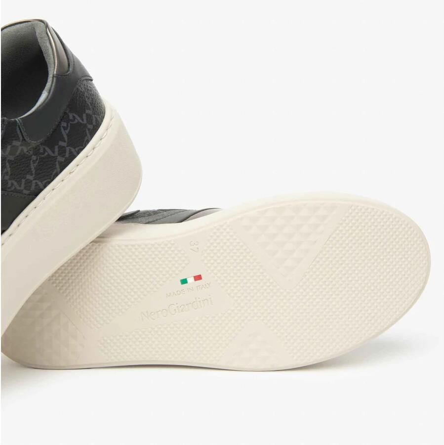 NeroGiardini Sneaker Handschoen Zwart T.Giove Grijs T.Brill Antraciet Pu.G Fashion Wear Vrouwen - Foto 3