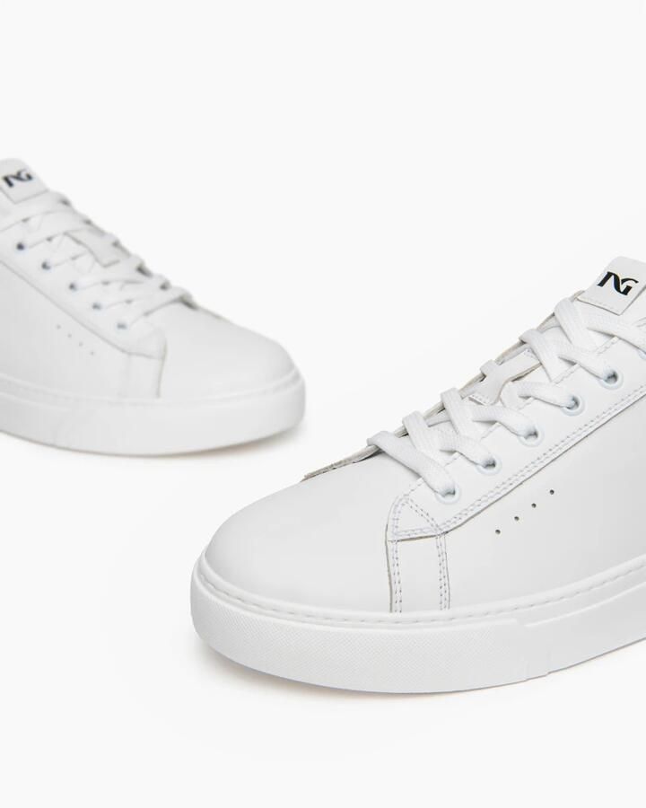 Nerogiardini Witte Sneakers met Cassetta