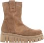 Nerogiardini Platform Dames Enkellaarzen Zwart Beige Dames - Thumbnail 5