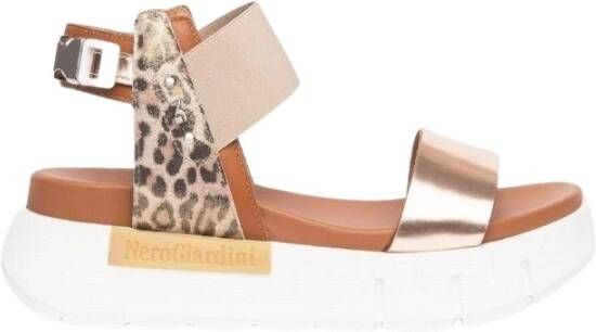 NeroGiardini Sandalen Specchio Opaco Armenia Cognac Volga Beige Tr Venez Fashion Wear Vrouwen - Foto 2