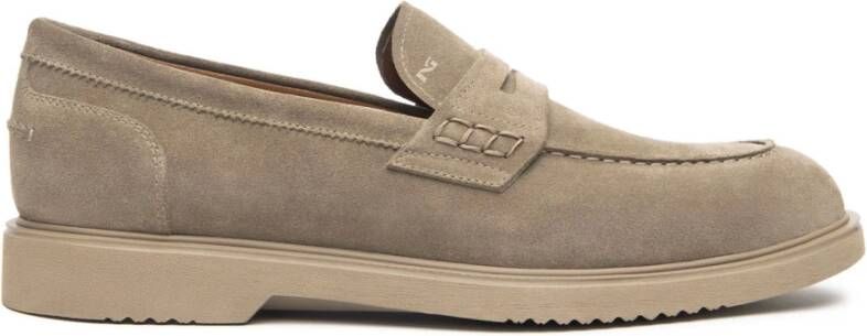 Nerogiardini Platte schoenen in Dove Grey Passante