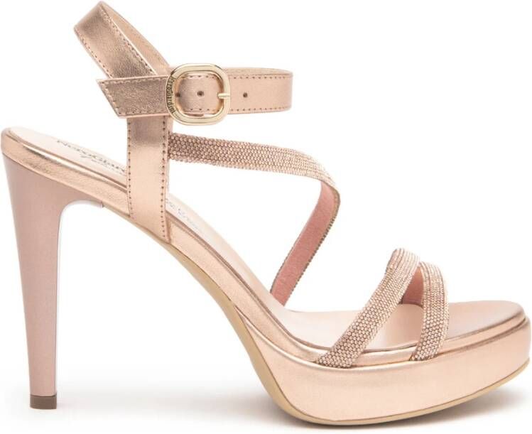 Nerogiardini Poeder Sandalen met Laminato Plat
