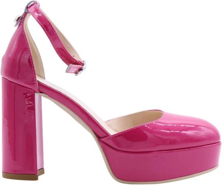 Nerogiardini Elegante leren hoge hakken voor vrouwen Pink Dames - Foto 5