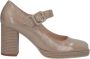 Nerogiardini Leren Hoge Hakken met Gesp Sluiting Beige Dames - Thumbnail 2