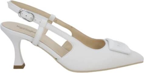 Nerogiardini Witte Nappa Slingback Sandalen White Dames