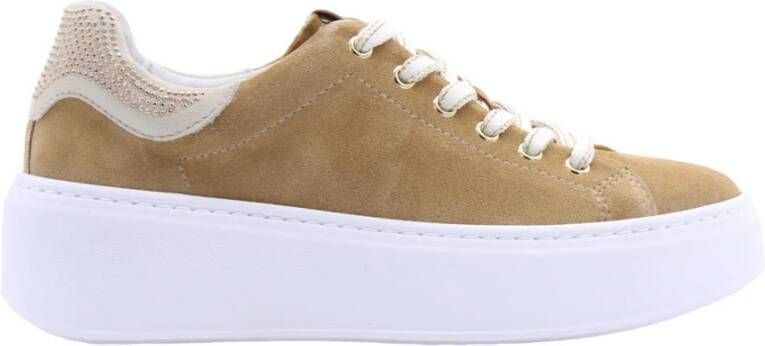 Nero Giardini NeroGiardini E306450D 614 Beige combi kleurige dames sneaker met rits - Foto 12