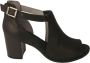 Nerogiardini Zwarte Leren Geperforeerde Sandalen Black Dames - Thumbnail 3