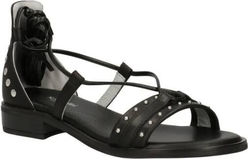 Nerogiardini Zwarte platte sandalen E218670D