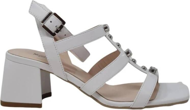 Nerogiardini Casual Wit Leren Dames Sandalen White Dames