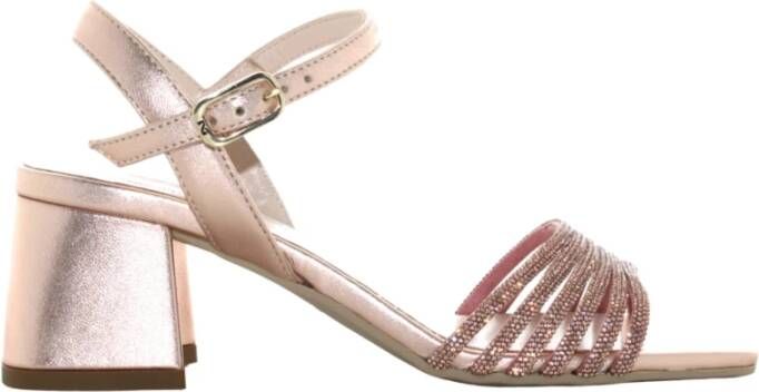 Nerogiardini Stijlvolle Sandaal met Microstrass Pink Dames