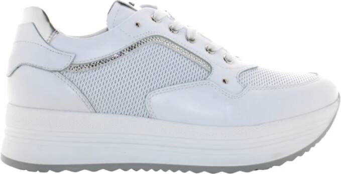Nerogiardini Leren Vetersneakers White Dames - Foto 2