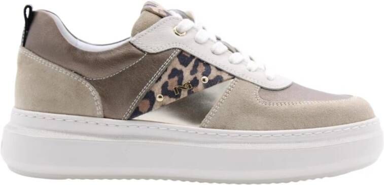 Nerogiardini Bronzen Gelamineerde Leren Sneaker Brown Dames - Foto 19