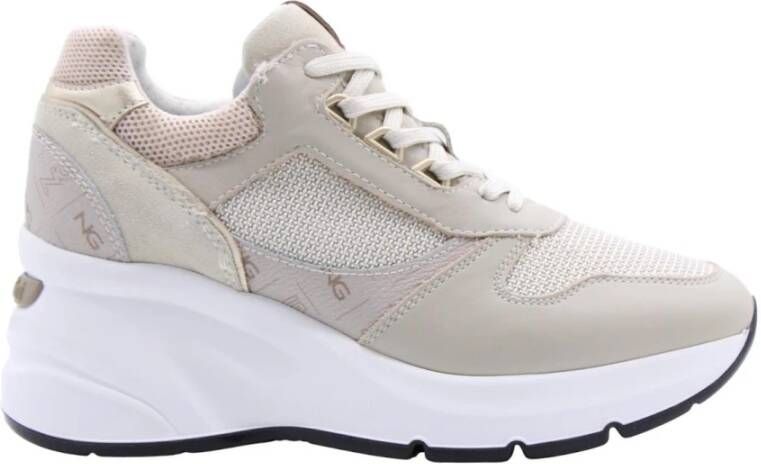 Nero Giardini NeroGiardini E306450D 614 Beige combi kleurige dames sneaker met rits - Foto 7