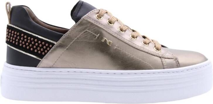 Nerogiardini Bronzen Gelamineerde Leren Sneaker Brown Dames - Foto 20