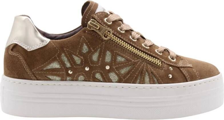 Nerogiardini Bruine Italiaanse Sneakers met DryGo! Technologie Bruin Dames - Foto 10