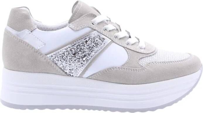 Nero Giardini NeroGiardini E306450D 614 Beige combi kleurige dames sneaker met rits - Foto 14
