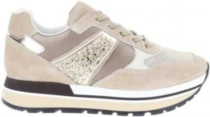Nero Giardini NeroGiardini E306450D 614 Beige combi kleurige dames sneaker met rits - Foto 13