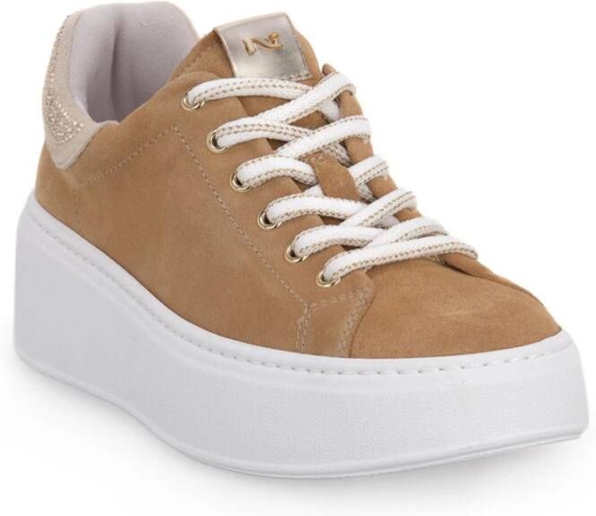 Nero Giardini NeroGiardini E306450D 614 Beige combi kleurige dames sneaker met rits - Foto 5