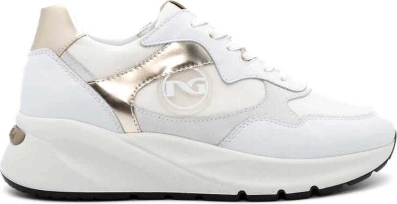 Nero Giardini NeroGiardini E306450D 707 Wit combi kleurige dames sneaker met rits - Foto 9