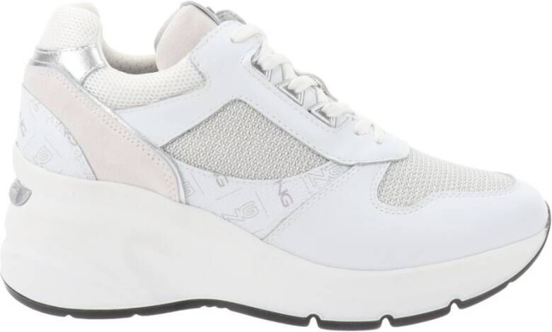Nero Giardini NeroGiardini E306450D 707 Wit combi kleurige dames sneaker met rits - Foto 6