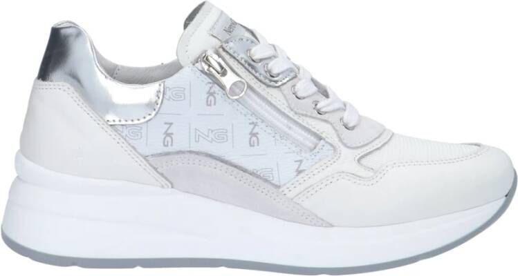 Nero Giardini NeroGiardini E306450D 707 Wit combi kleurige dames sneaker met rits - Foto 9
