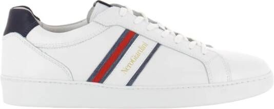 Nerogiardini Witte Leren Heren Sneakers White Heren