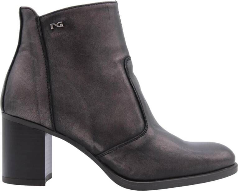 Nerogiardini Dames Enkellaarzen Zwart Stijlvol Model Brown