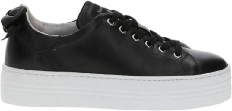Nerogiardini Leren Dames Sneakers met Vetersluiting Black Dames