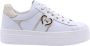 Nerogiardini Witte leren sneakers met gouden inzetstukken - Thumbnail 4
