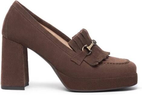 Nerogiardini Suède Kastanje Loafers Brown Dames