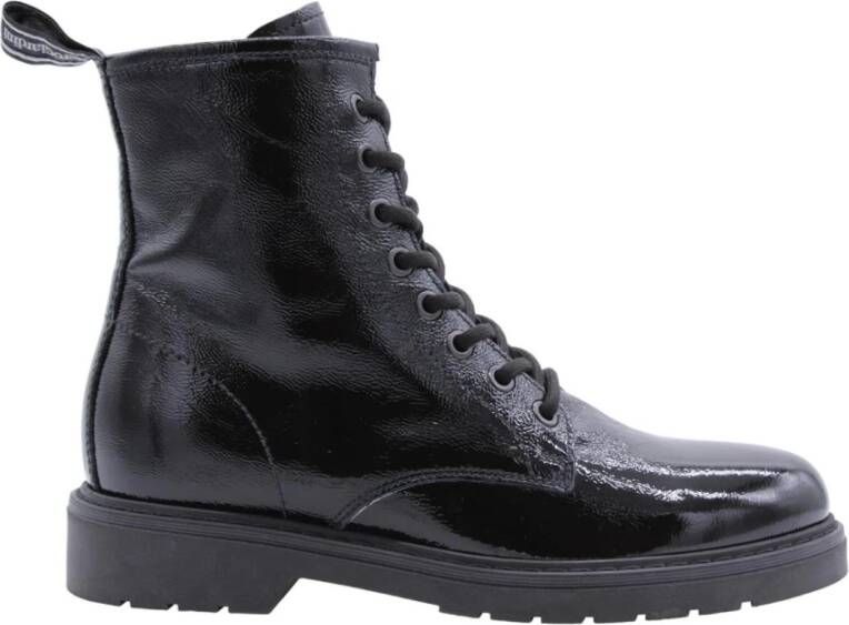 Nerogiardini Dames Enkellaarzen Zwart Combat Stijl Black Dames