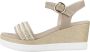 Nerogiardini Wig Sandalen voor Vrouwen Beige Dames - Thumbnail 11
