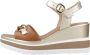 Nero Giardini 410530 Sandalen Met Sleehak Dames Cognac - Thumbnail 2