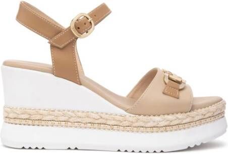 Nerogiardini Wig sandalen met metalen gesp