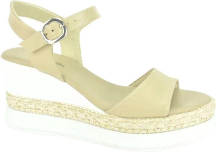 Nerogiardini Beige Sandaal Hoge Hak Schoenen