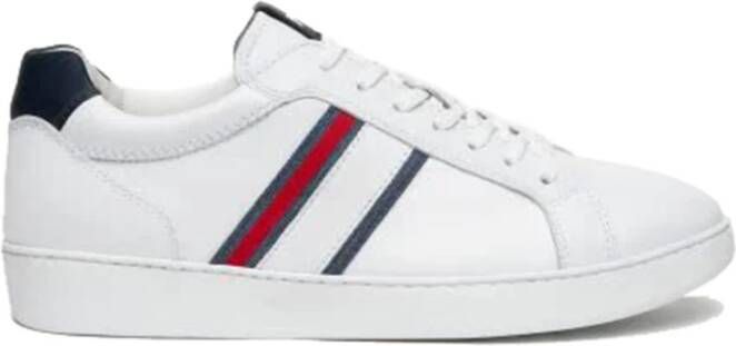 Nerogiardini Wit Blauw Leren Sneakers Multicolor Heren